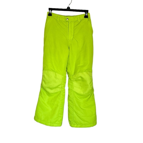 Lime green ski/snow pants with elastic waist size 10-12 - Picture 1 of 6